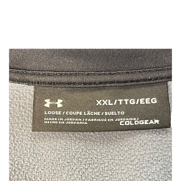 Under Armour ColdGear 1/4 Zip Pullover XXL Loose Fit Heather Blue - Picture 5 of 7